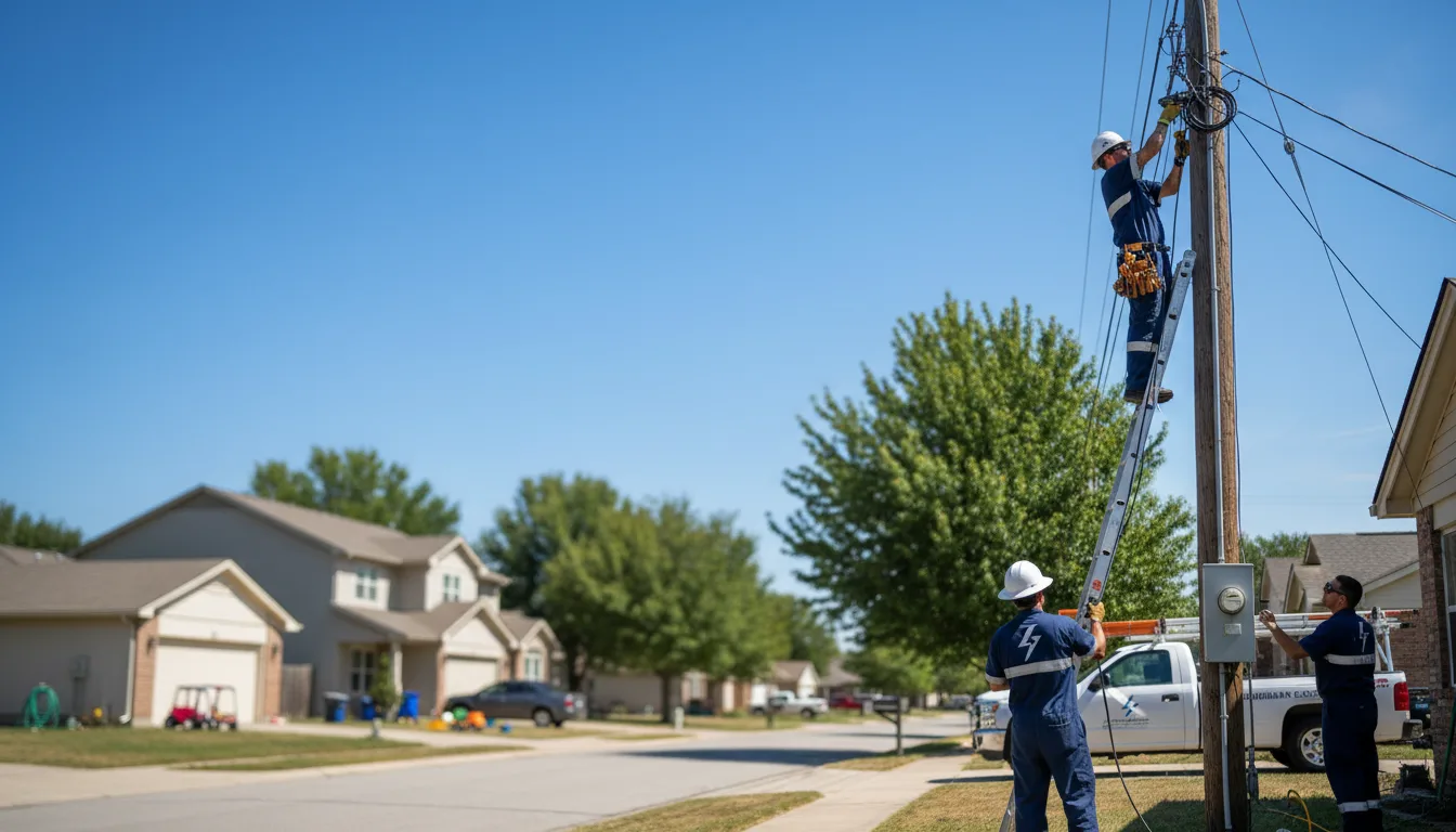 Residential electrician providing installation services in Madisonville, TX